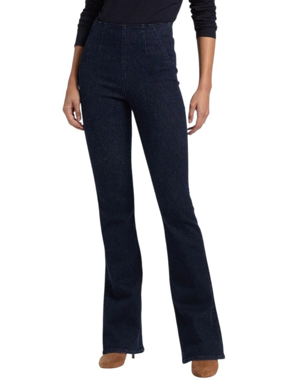 Veronica Beard Beverly Off-Duty Skinny Flare Jeans Size M High-Rise Pull-On